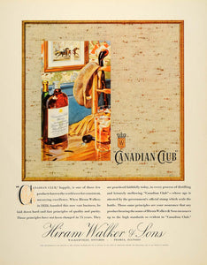 1934 Ad Canadian Club Hiram Walker Whiskey Bottles - ORIGINAL ADVERTISING FTT9