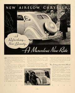 1934 Ad Airflow Chrysler Antique Automobile Models Ride - ORIGINAL FTT9