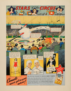 1937 Ad Camel Cigarettes Tobacco Circus Comic Reynolds - ORIGINAL FTT9