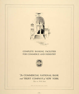 1937 Ad Commercial National Bank Trust Commerce - ORIGINAL ADVERTISING FTT9