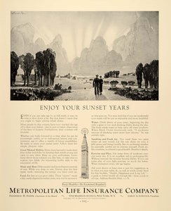 1937 Ad Metropolitan Life Insurance Ecker Sunset Health - ORIGINAL FTT9