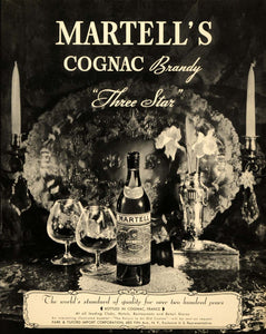 1934 Ad Martell's Cognac Brandy 3 Star Park Tilford - ORIGINAL ADVERTISING FTT9