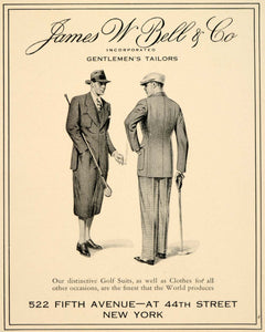 1934 Ad James Bell Golf Suits Menswear Clothing Tailor - ORIGINAL FTT9