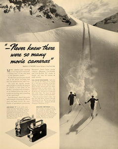 1937 Ad Downhill Snow Skiing Samuel H Packer Kodak - ORIGINAL ADVERTISING FTT9