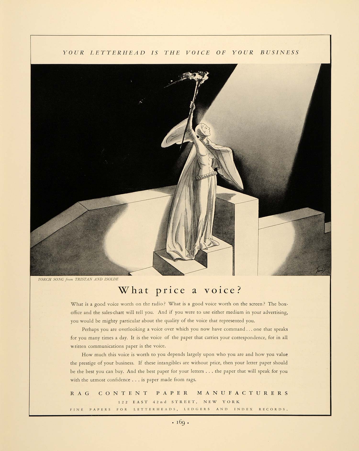 1937 Ad Rag Content Paper Manufacturers Fine Letterhead - ORIGINAL FTT9