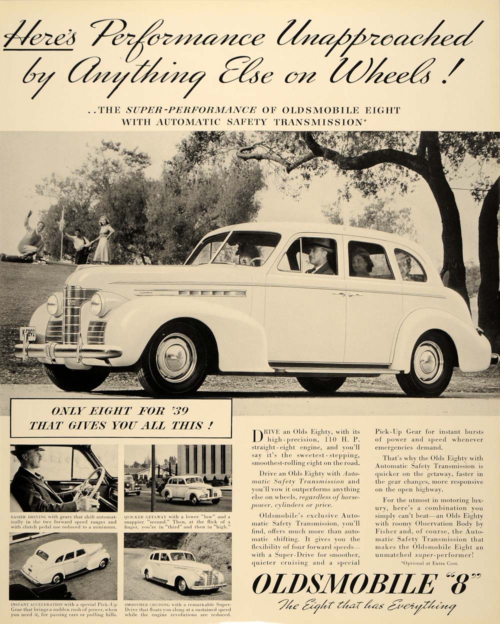 1939 Ad Oldsmobile 8 Automobile Mobile Auto Engine - ORIGINAL ADVERTISING FTT9