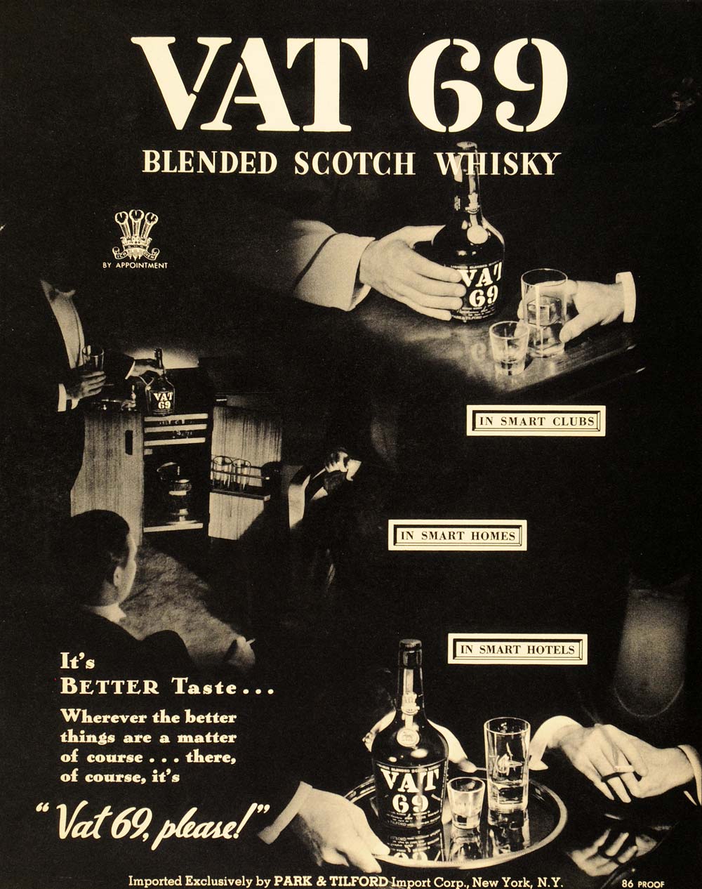 1937 Ad Vat 69 Blended Scotch Whisky Park Tilford Drink - ORIGINAL FTT9
