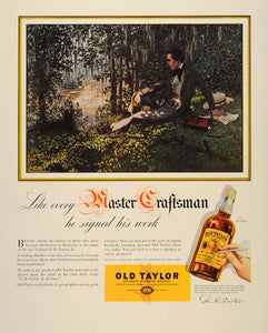 1937 Ad Crafsman Old Taylor Antique Vintage Alcohol - ORIGINAL ADVERTISING FTT9
