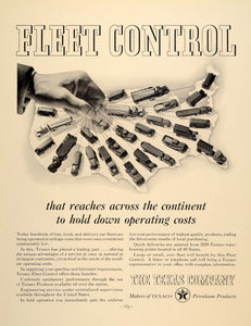1937 Ad Truck Semi Fleet Texas Petroleum Fuel Texaco - ORIGINAL ADVERTISING FTT9