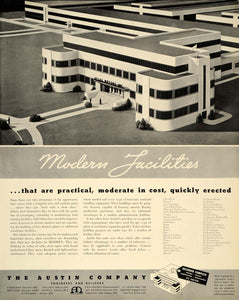 1937 Ad Atlas Motors Building Construction Modern Build - ORIGINAL FTT9