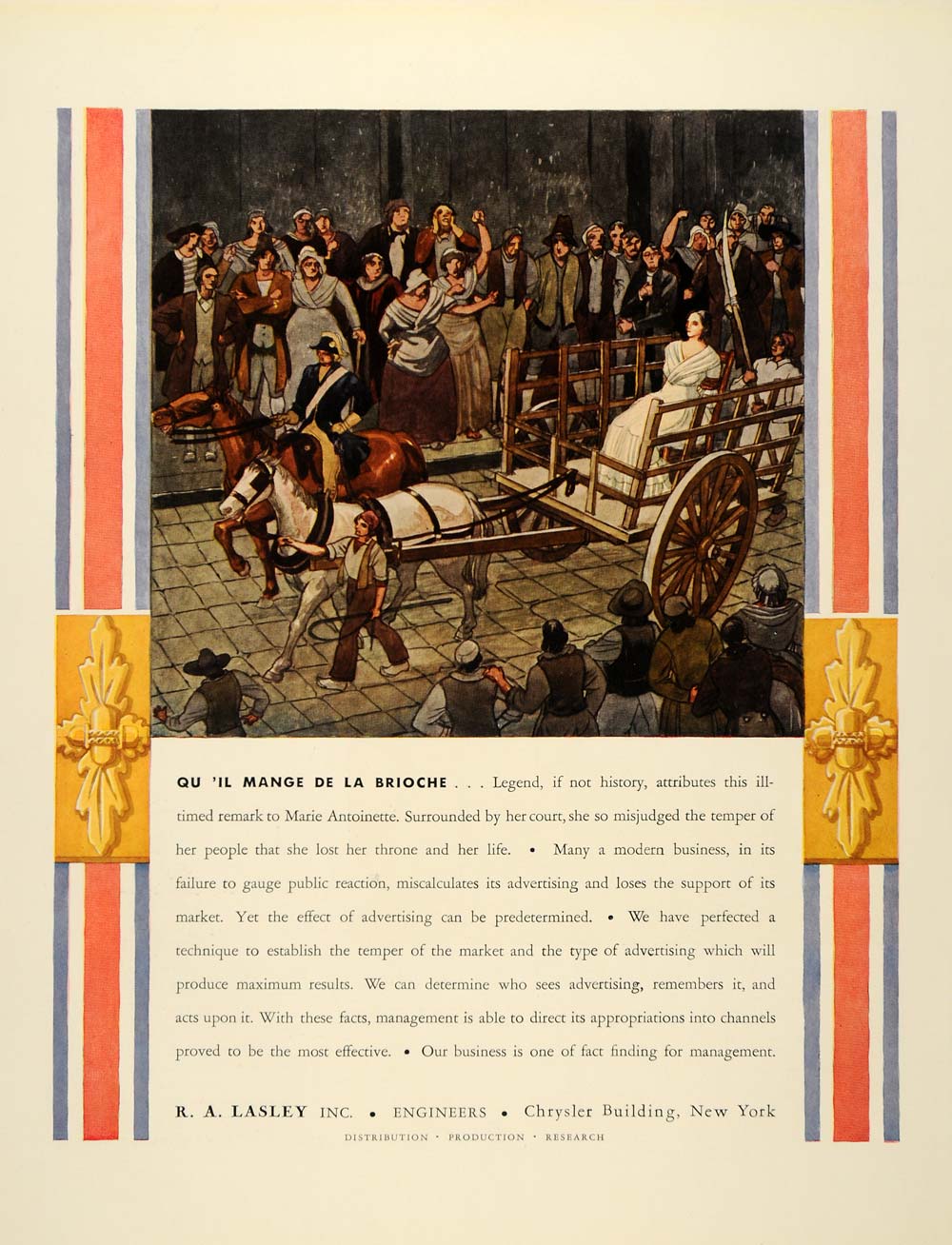 1934 Ad RA Lasley Marie Antoinette Fact Finding - ORIGINAL ADVERTISING FTT9
