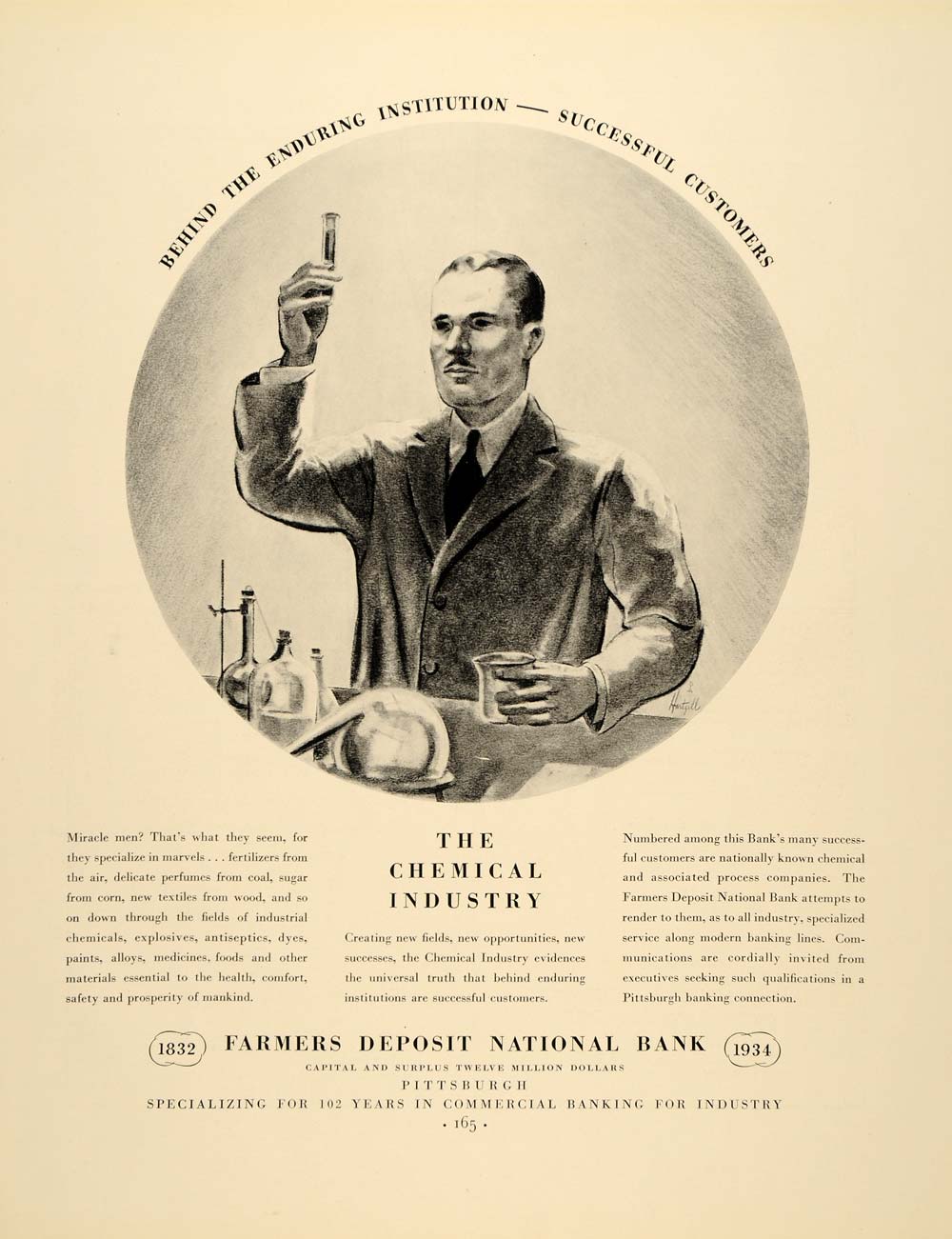 1934 Ad Farmer Deposit National Park Pittsburgh Lab - ORIGINAL ADVERTISING FTT9
