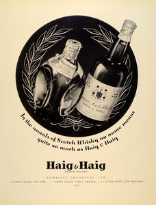 1934 Ad Somerset Importers Haig Haig Scot Whisky Drink - ORIGINAL FTT9
