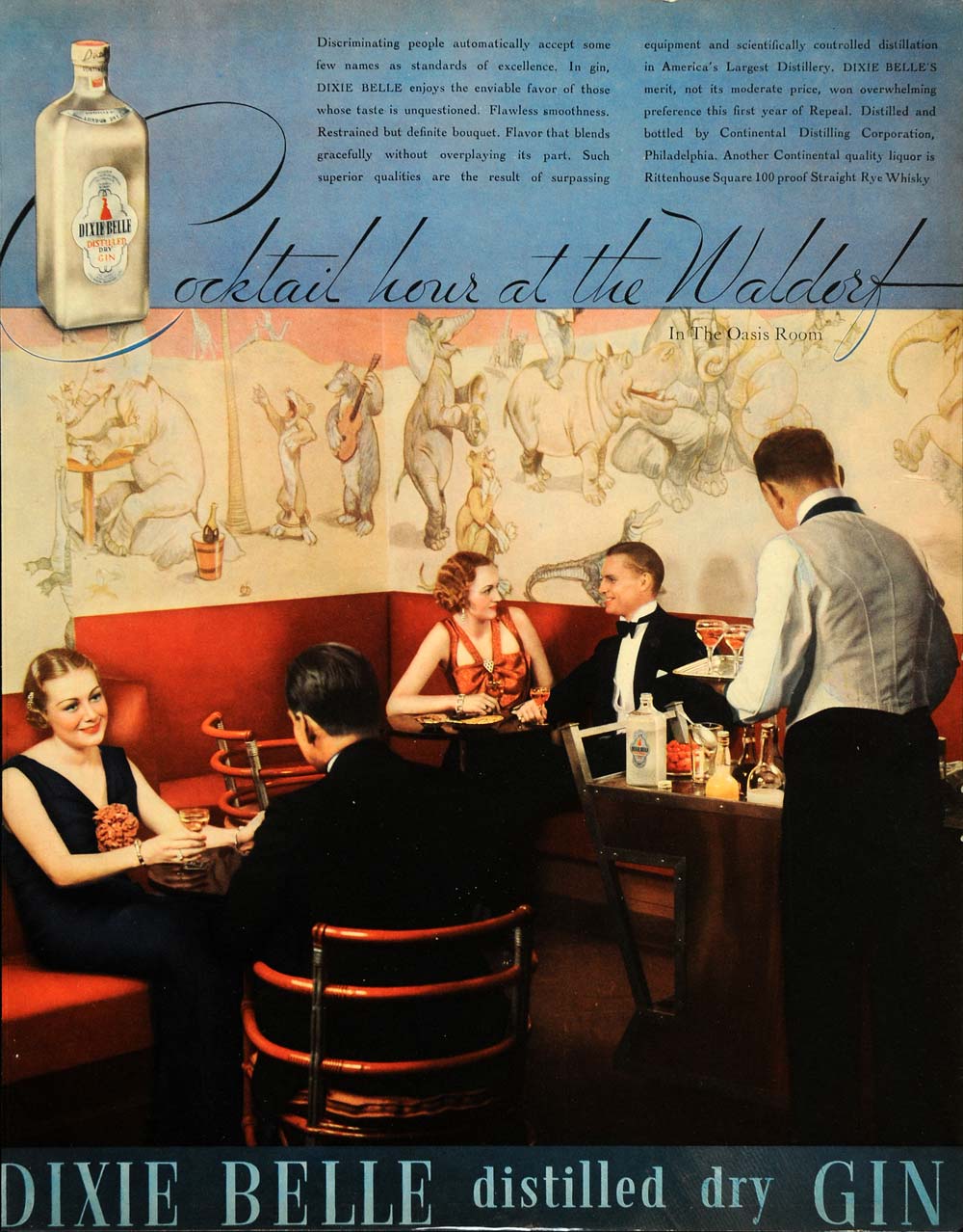 1934 Ad Dixie Belle Distilled Dry Gin Liquor Alcohol - ORIGINAL ADVERTISING FTT9