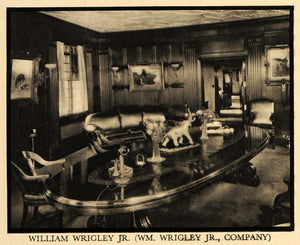 1930 Print William Wrigley Jr. Executive Office Design ORIGINAL HISTORIC FTZ1