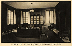 1930 Print Albert H. Wiggin Office Chase National Bank ORIGINAL HISTORIC FTZ1