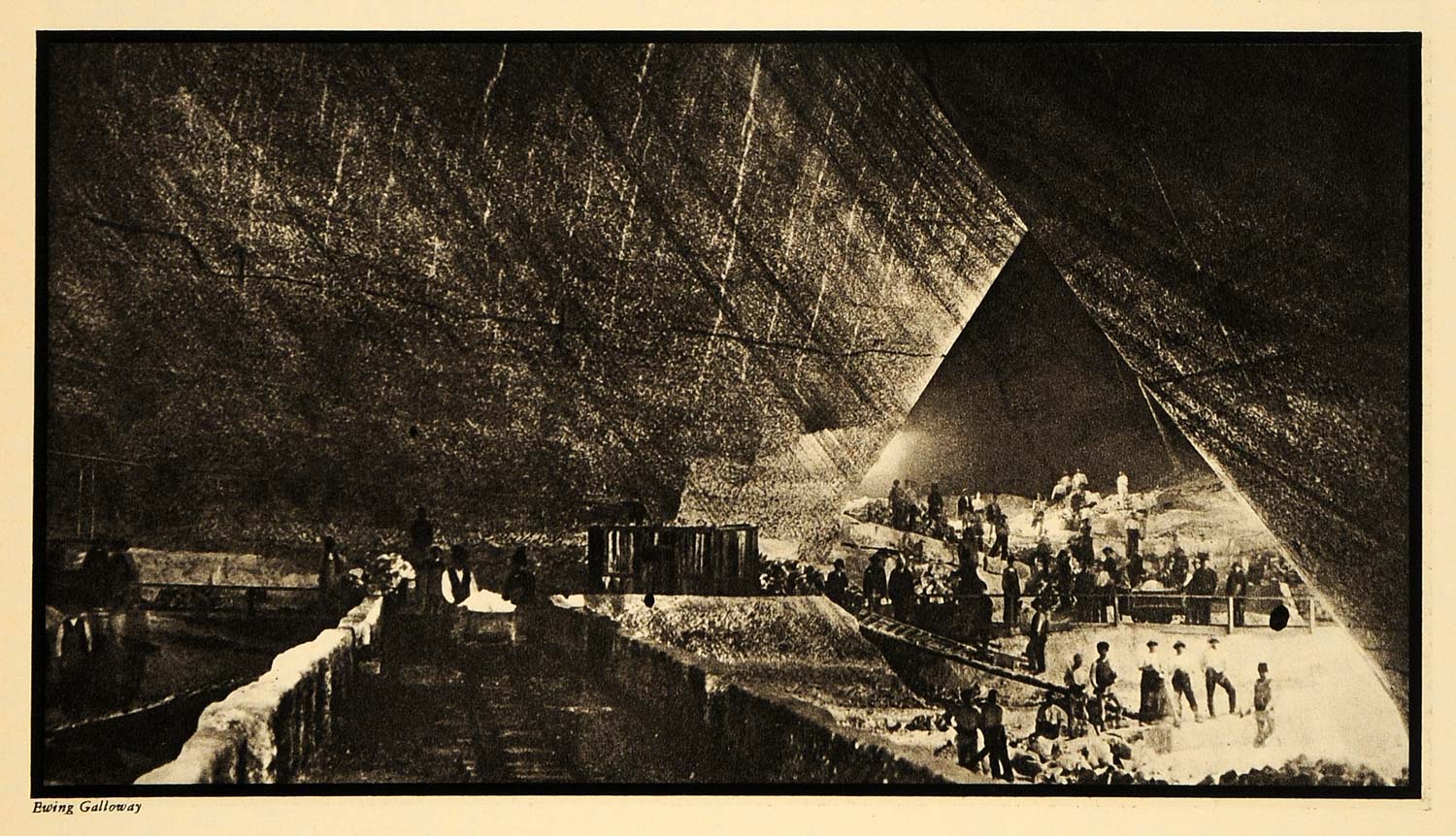1930 Print Salt Mining Ewing Galloway Photography - ORIGINAL HISTORIC IMAGE FTZ1