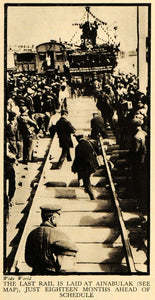 1930 Print Ainabulak Railroad Construction Completed - ORIGINAL HISTORIC FTZ1