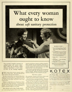 1930 Ad Kotex Sanitary Deodorizing Pad Feminine Hygiene Menstruation FW1