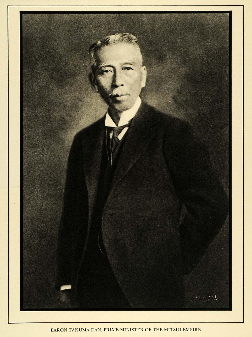 1930 Print Baron Takuma Dan Prime Minister Mitsui Empire Takatoshi Japanese FZ1