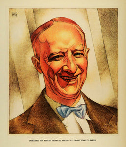 1930 Print Alfred Emanuel Smith Portrait Governor Ernest Baker Hoover FZ1