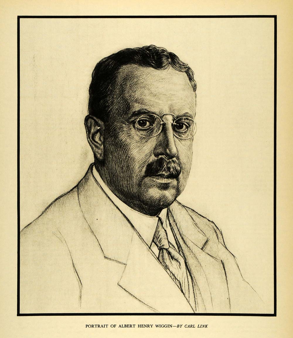 1930 Print Albert Henry Wiggin Portrait Wall Street Art Chase National Bank FZ1