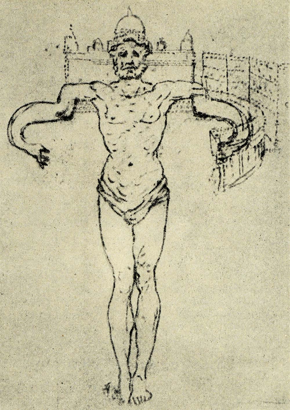 1939 Print St. Peter's Square Bernini Universal Church Vatican City Drawing FZ1