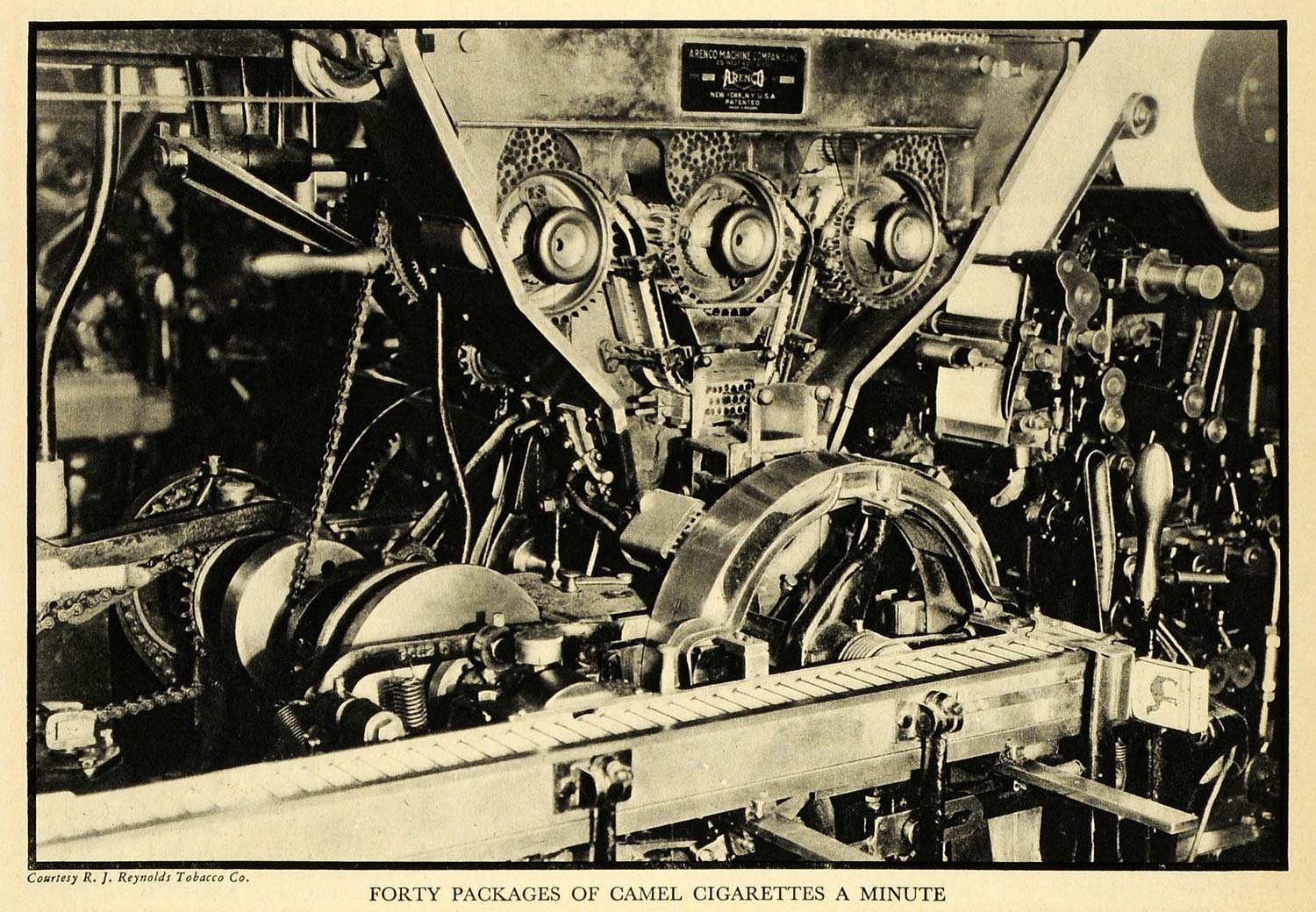 tobacco cigarette machine 1931 Print Camel Cigarette Machine R J Reynolds Tobacco Smoking Foil F –  Period Paper Historic Art LLC