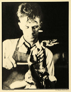 1931 Print Gorham Silversmith Margaret Bourke-White Art Portrait Labor FZ1