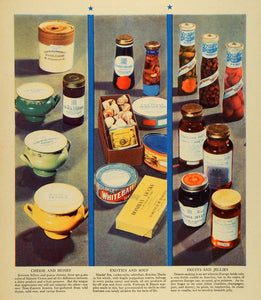 1931 Print Condiments Guava Cheese Snails Jelly Jam Art Honey Bombay Ducks FZ1