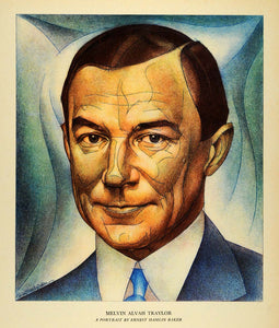 1931 Print Melvin Alvah Traylor Portrait Baker Banker Lawyer Union Trust FZ1