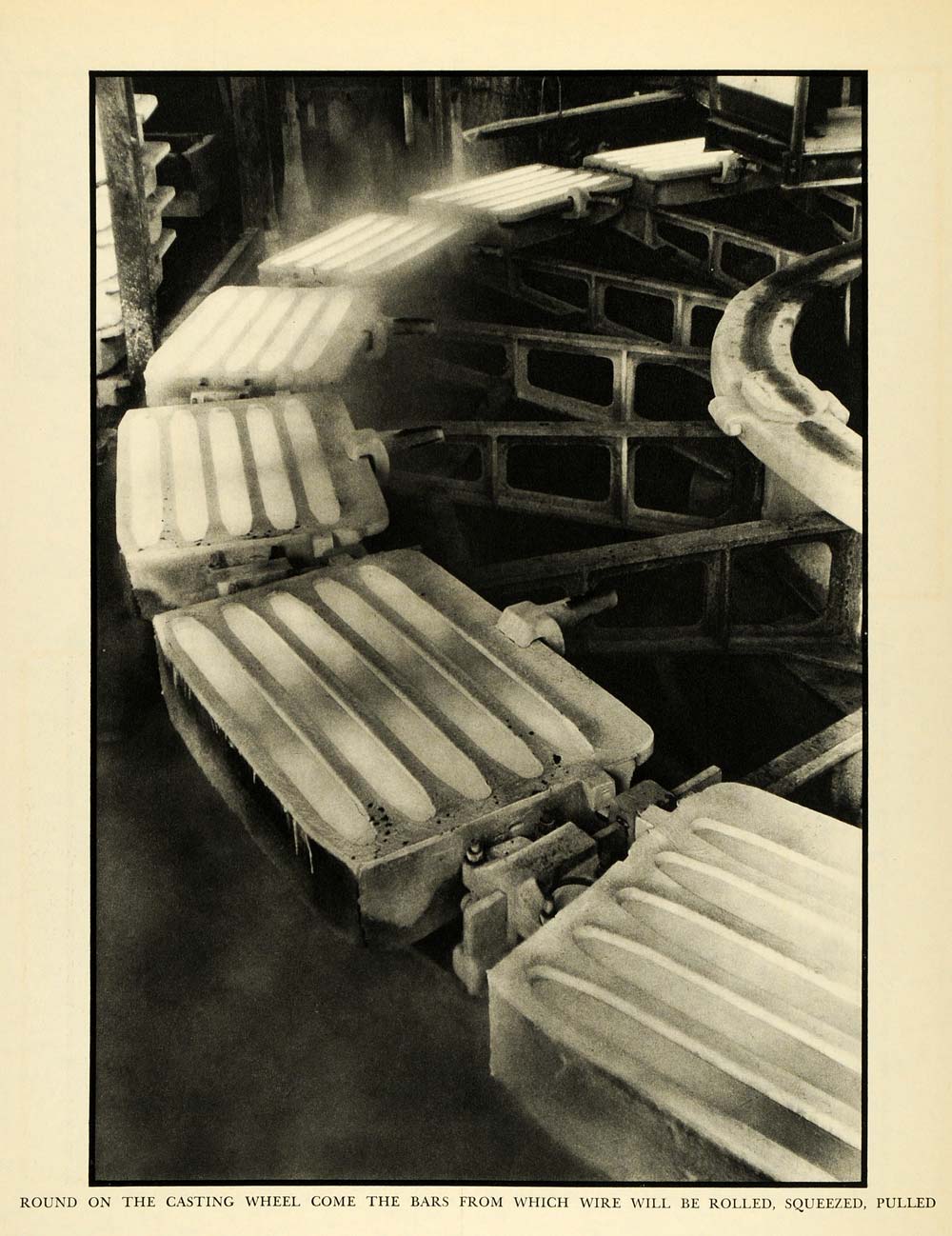 1932 Print Casting Wheel Wire Metal Margaret Bourke-White Art Metallurgy FZ1