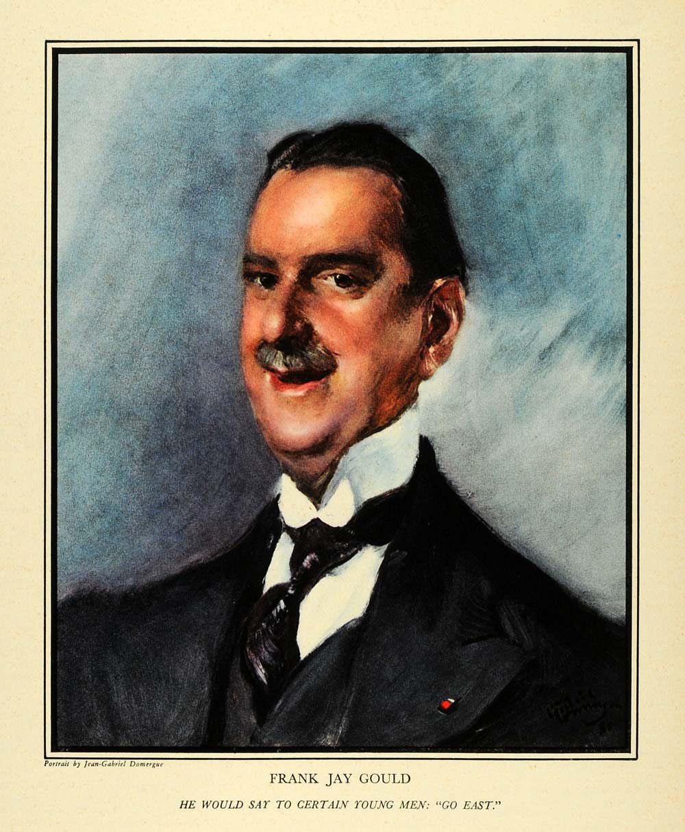 1931 Print Frank Jay Gould French Riviera Philanthropist Finance Portrait FZ1