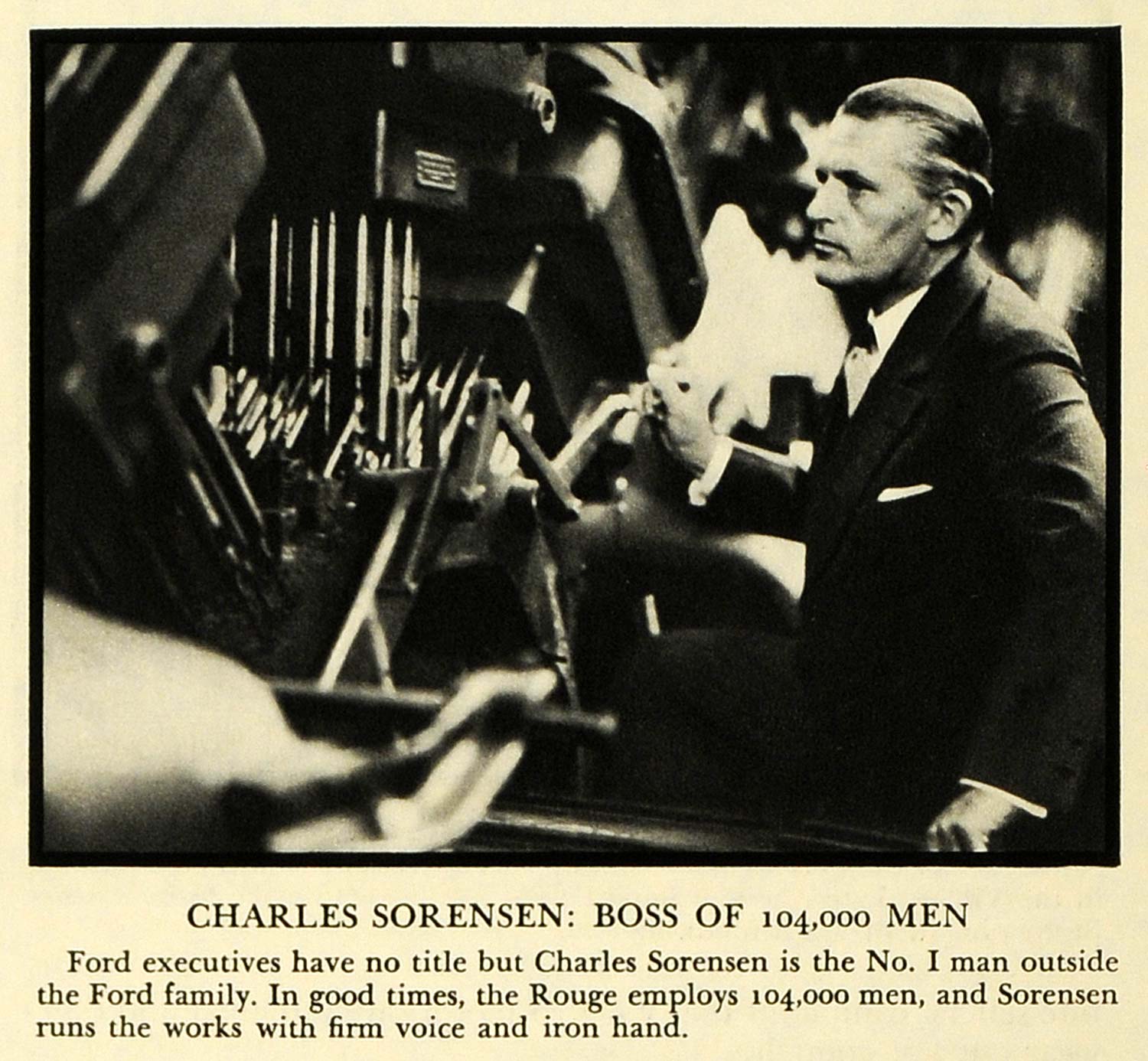 1933 Print Charles Sorensen Ford Motor Car Portrait Art Engineer Officer FZ1