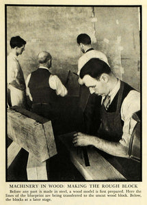 1933 Print Wood Block Machinery United Shoe Boston Footwear Massachusetts FZ1