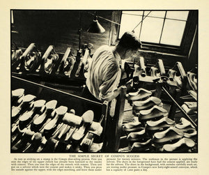 1933 Print Compo Shoe Solvent United Boston Cement Art Footwear Sole Worker FZ1