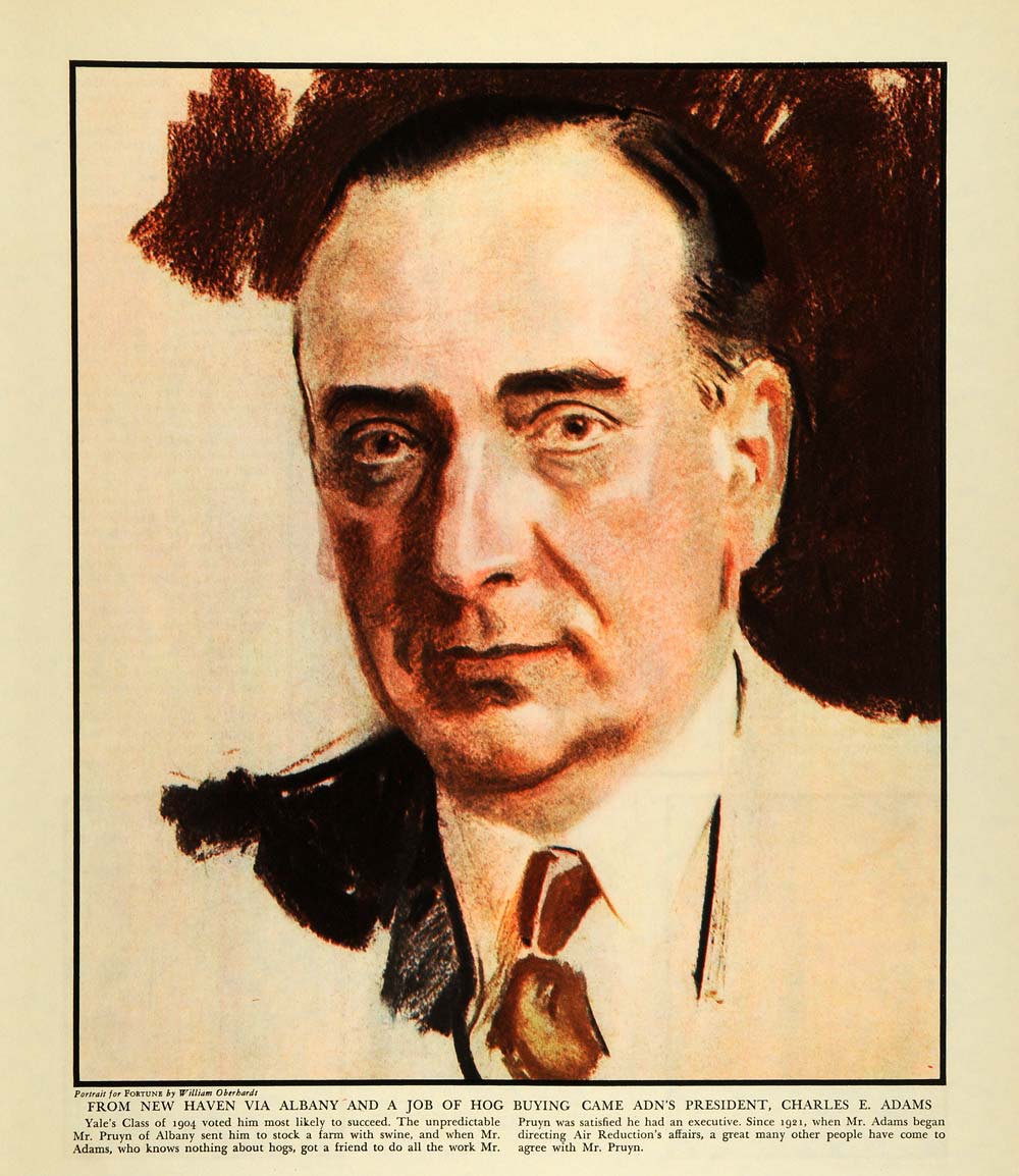 1933 Print Charles Adams Yale Federal Reserve Bank Art Portrait New York FZ2