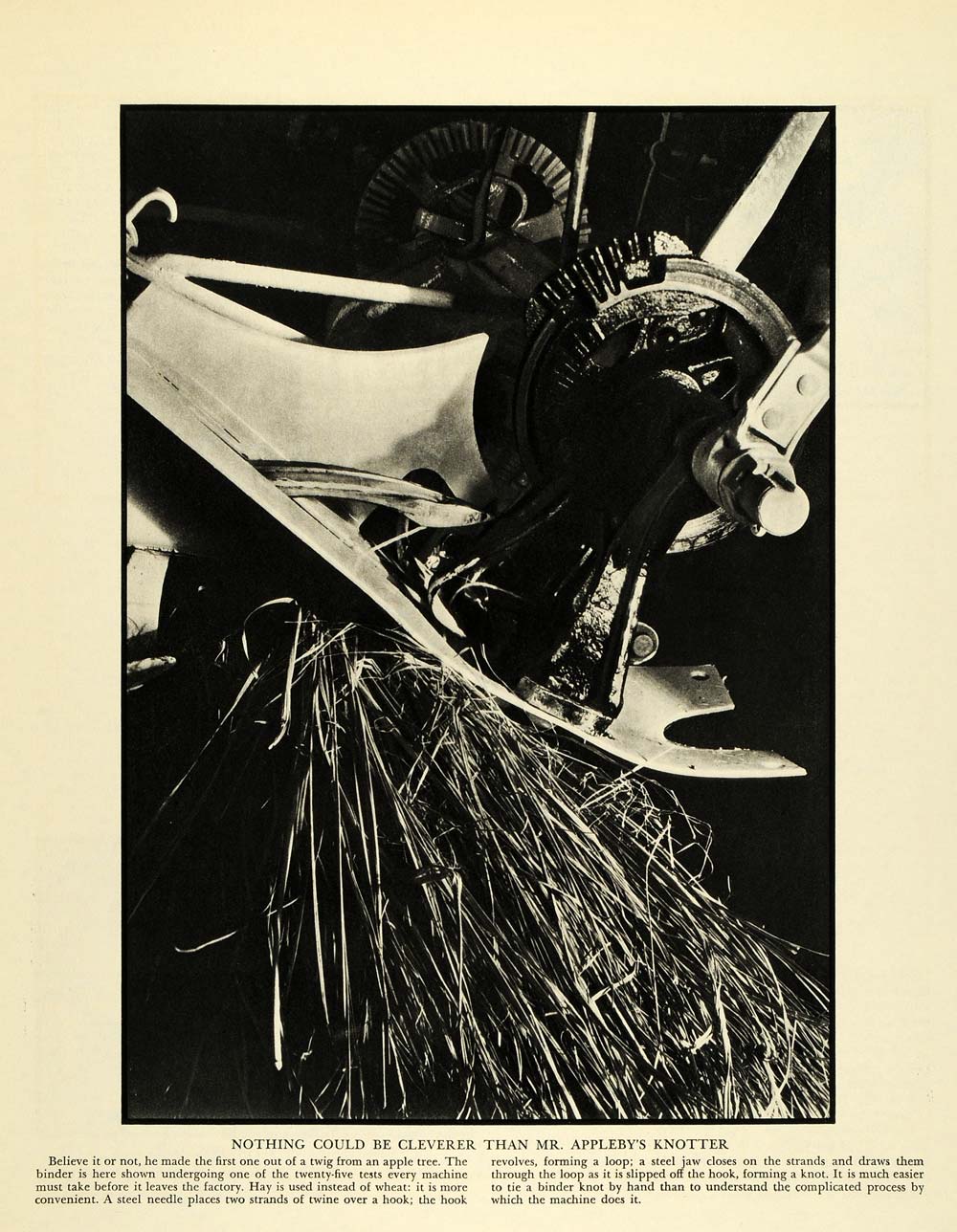 1933 Print Appleby Needle Steel Agriculture Machine Farm Farming Bourke FZ2