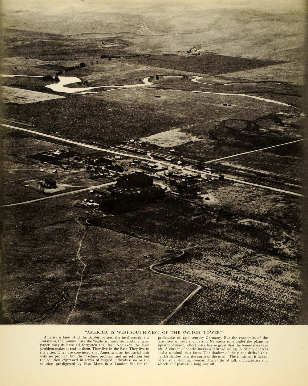 1933 Print Nebraska Landscape River Scenery Farming Agriculture Shack Homes FZ2
