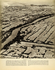 1933 Print Mohave Desert Dredge Yuba River Tractor Gold Rush Landscape FZ2