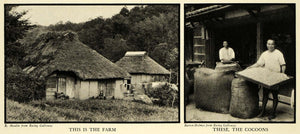 1935 Print Silk Worm Cocoon Clothing China Hut Farming Agriculture Textiles FZ2