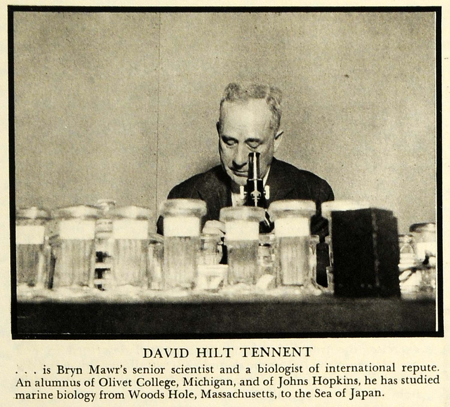 1935 Print David Hilt Tennent Bryn Mawr College Science University FZ2