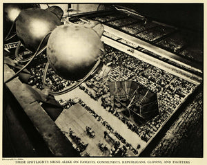 1935 Print Spotlight Madison Square Garden Arena Light Aikins Manhattan New FZ2