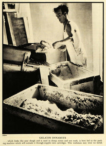 1935 Print Aikins Gelatin Dynamite TNT Cartridge Worker Machinery Explosion FZ2