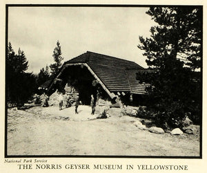 1936 Print Norris Geyser Museum Yellowstone Building Architecture National FZ2
