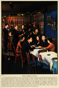 1936 Print Famous Door Jazz Harlem Joe Mannone Music Marsala Dinner New York FZ2