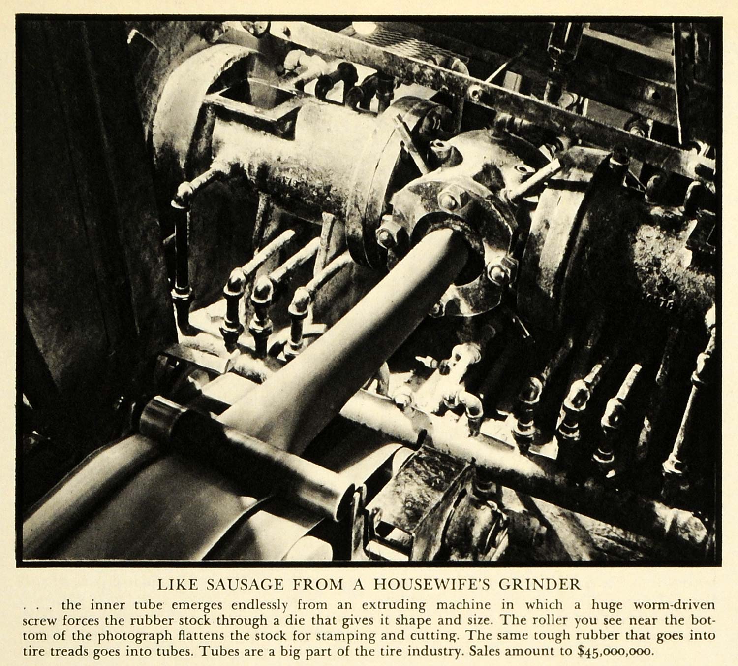 1936 Print Goodyear Tire Rubber Tube Machinery Akron Ohio Rittase Automobile FZ2
