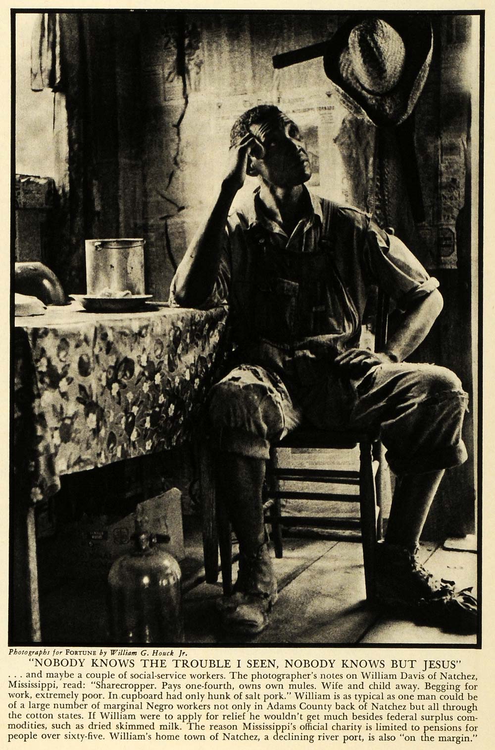 1937 Print Great Depression William Houck Davis Natchez Mississippi Adams  FZ3, image size:1000x1513