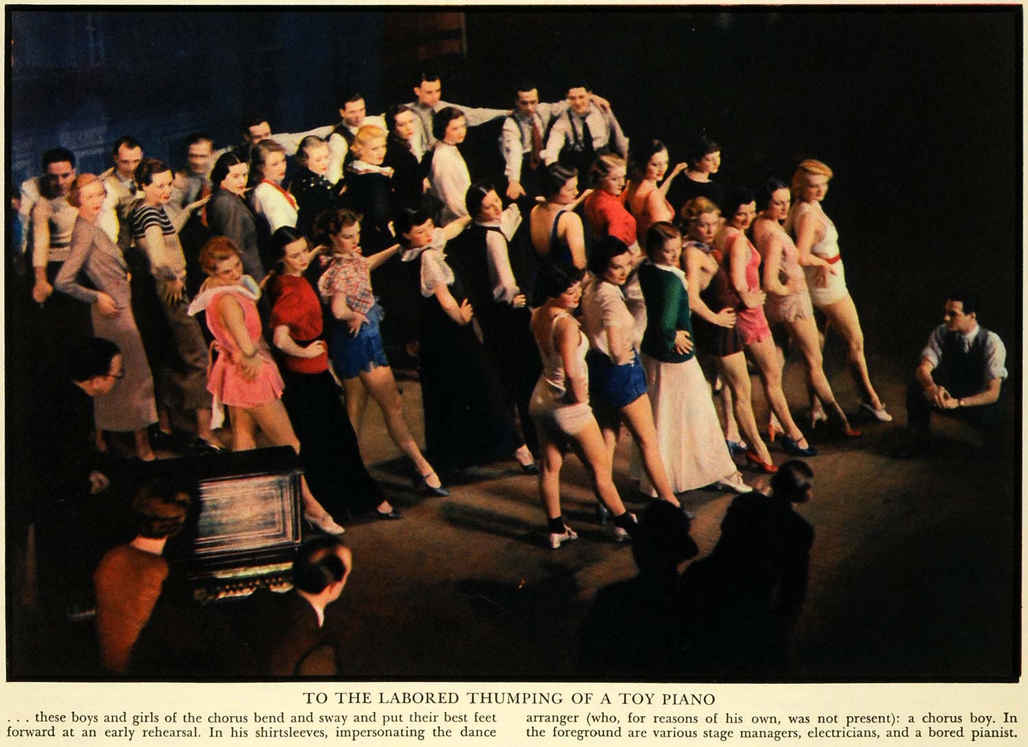 1934 Print Cast Acting Piano Chorus Dance Actress Film Entertainment Theatre FZ3