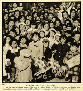 1934 Print Paolina Belluci Children Naples Napoli Italy Italia Benito FZ3